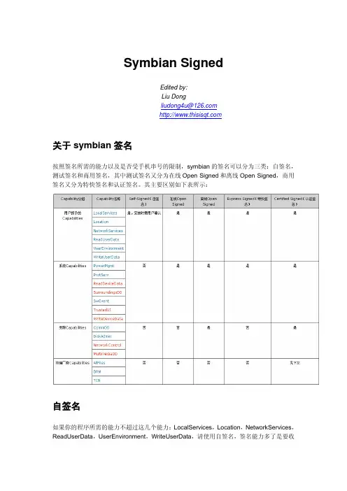 symbian签名指南