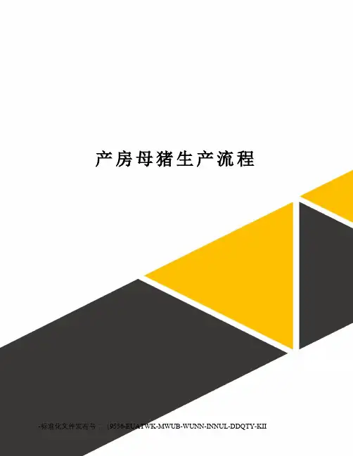 产房母猪生产流程
