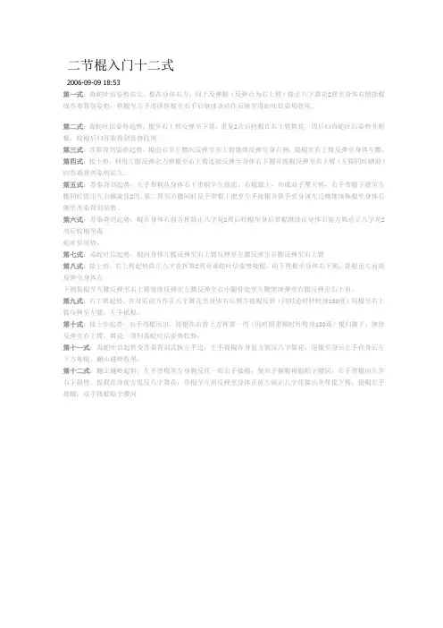 二节棍入门十二式