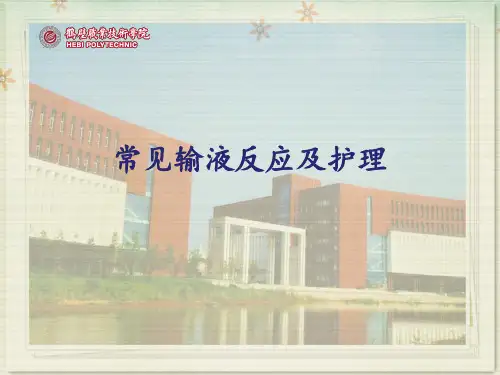 常见输液反应及护理