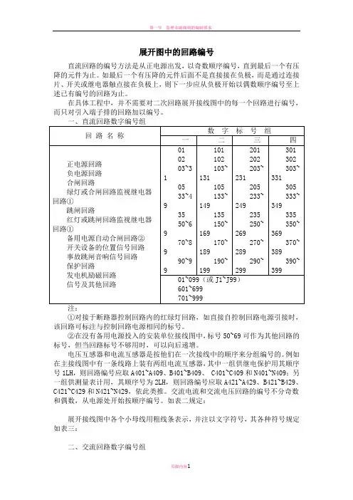 电气回路编号