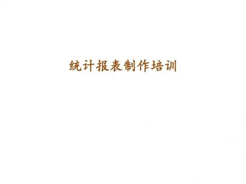 2014年统计报表制作培训