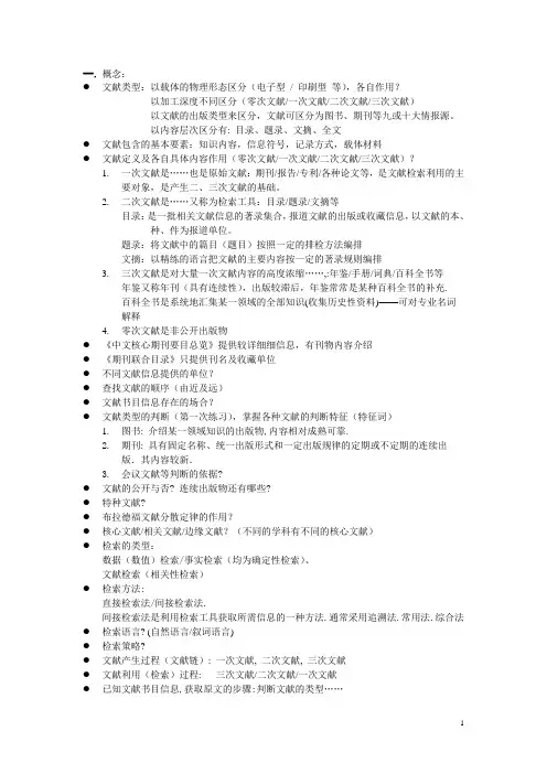 文献检索总结