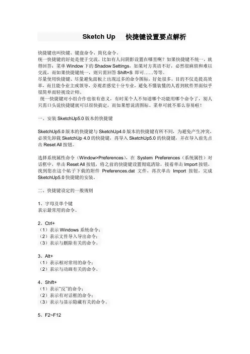 Sketch Up   快捷键设置要点解析