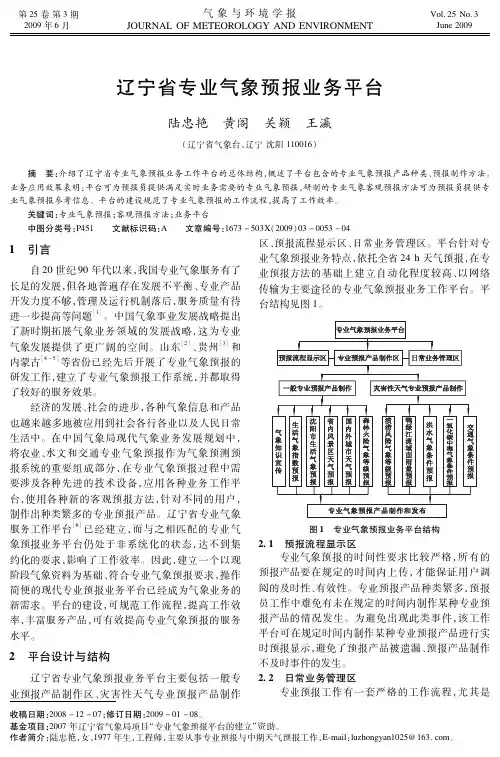 辽宁省专业气象预报业务平台