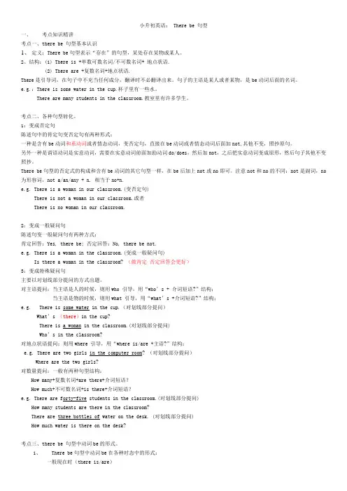 小升初英语there_be句型考点