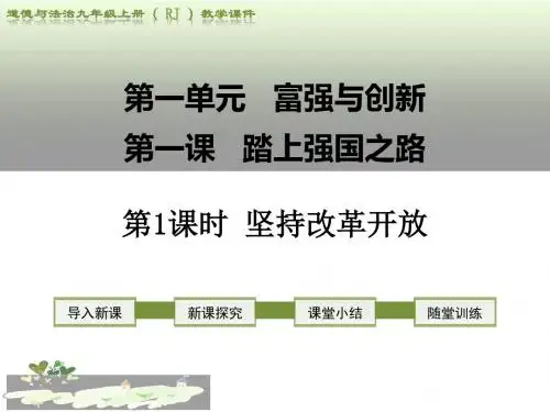 人教版2018年道德与法治九年级上册 1.1-坚持改革开放公开课课件