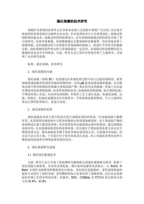 强化混凝的技术研究