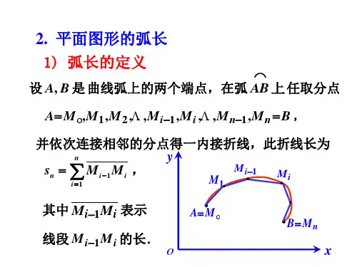 定积分应用(体积、弧长)