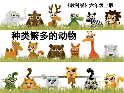小学科学六年级上册 种类繁多的动物