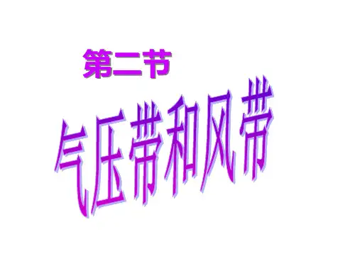 气压带和风带的形成