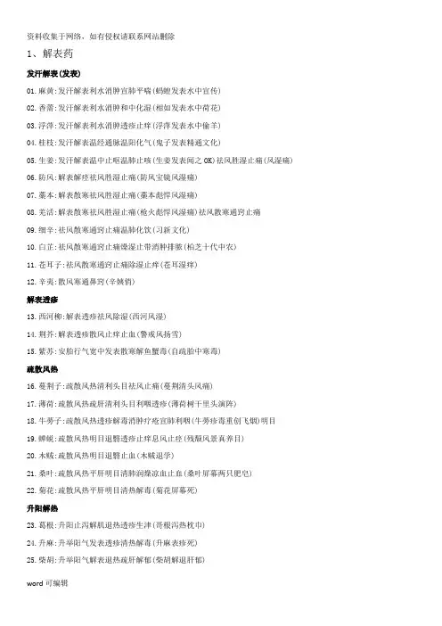 执业药师考试中药学常用单味中药记忆口诀讲解学习