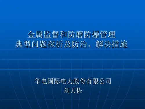 金属监督和防磨防爆管理典型问题探析及防治解决措施