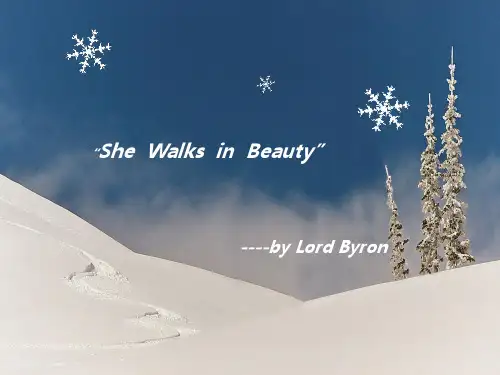 She walks in beauty