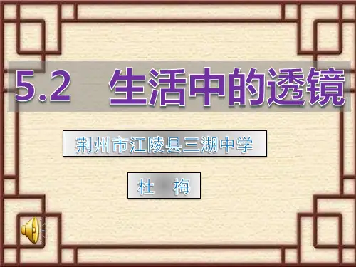 初中物理人教版八年级上册第2节 生活中的透镜