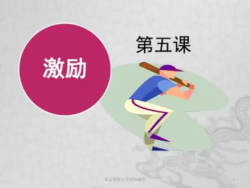 基层管理人员培训课程-激励