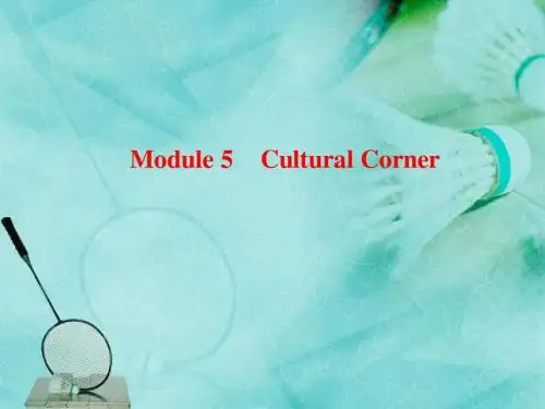 外研版高中英语必修5 Module5 Cultural Corner考点精讲精练课件