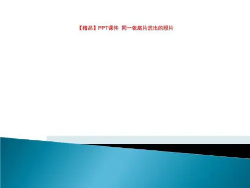 【精品】PPT课件  同一张底片洗出的照片