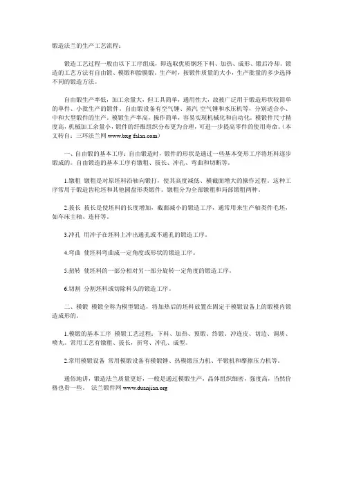 锻造法兰的生产工艺流程