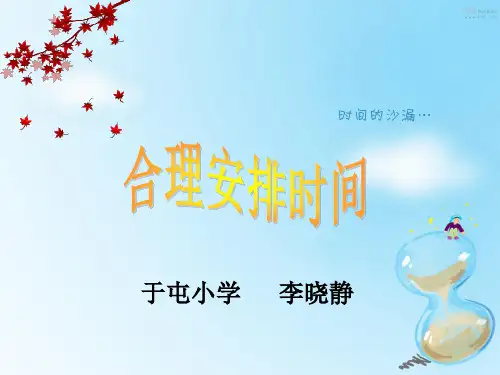 《合理安排时间 优化》课件