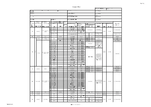 冲压产品控制计划(control plan)