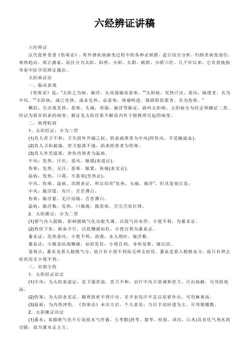 六经辨证讲稿