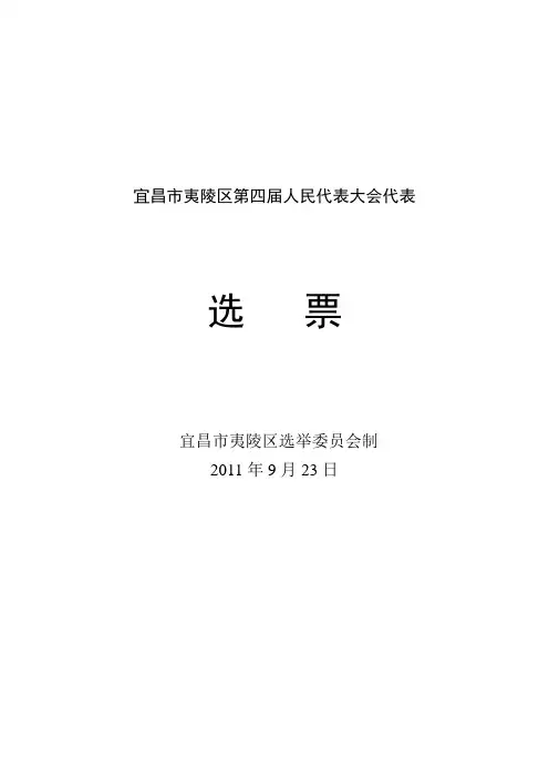 选票式样