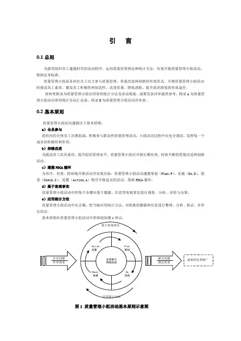 质量管理小组活动准则