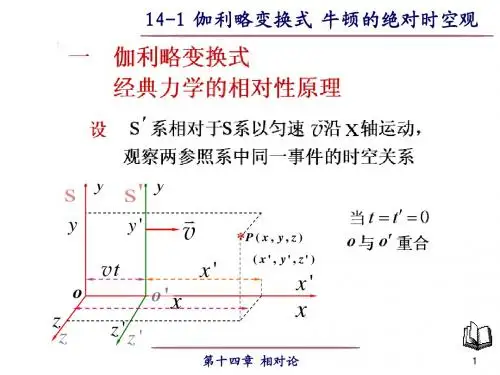14-1 伽利略变换式 牛顿的绝对时空观
