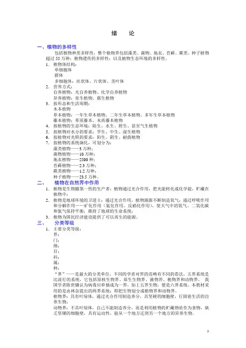 植物形态解剖
