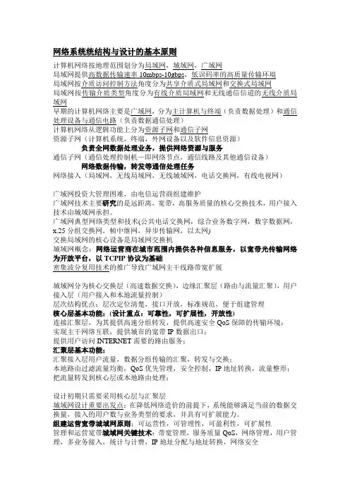 NCRE四级网络工程师知识点自我总结1