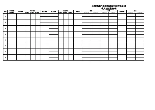 模具加工进度表模板