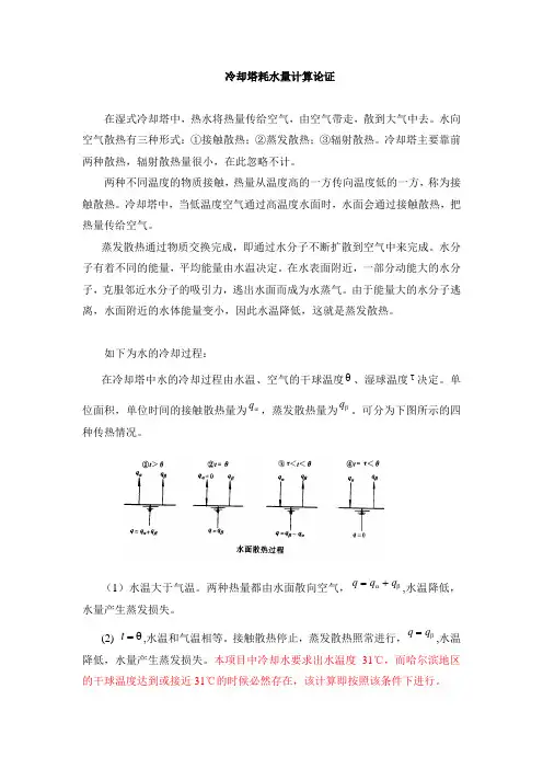 耗水量计算