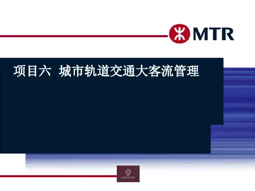 城市轨道交通大客流管理 ppt课件