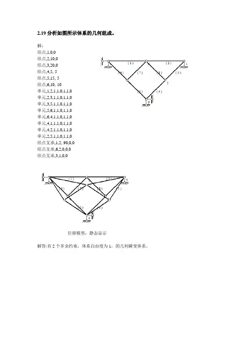 结构力学求解器使用范例