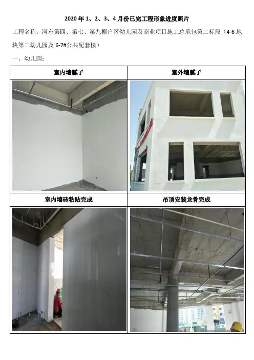 2020年1-4月份已完工程形象进度照片