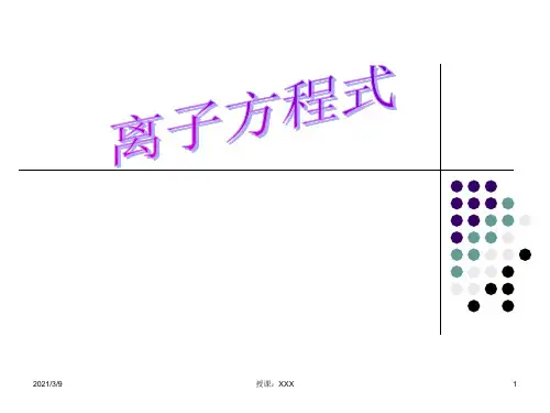 离子方程式的书写PPT课件