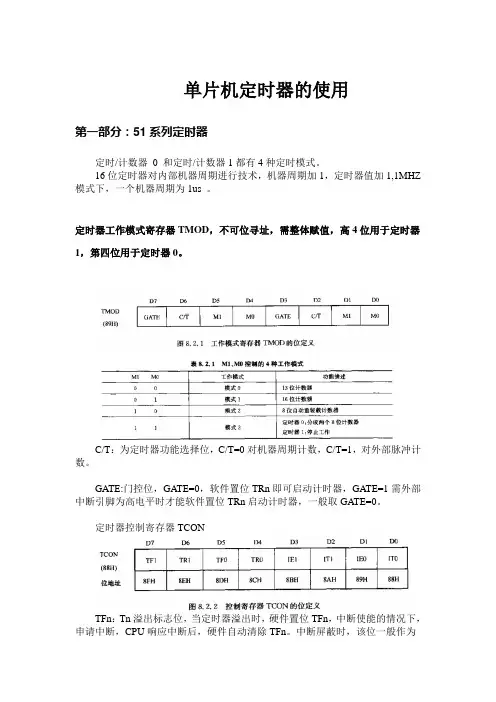 单片机定时器的使用总结