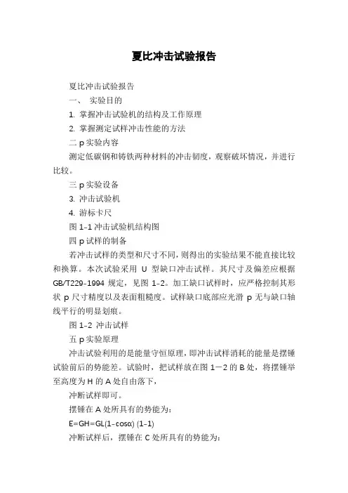 夏比冲击试验报告