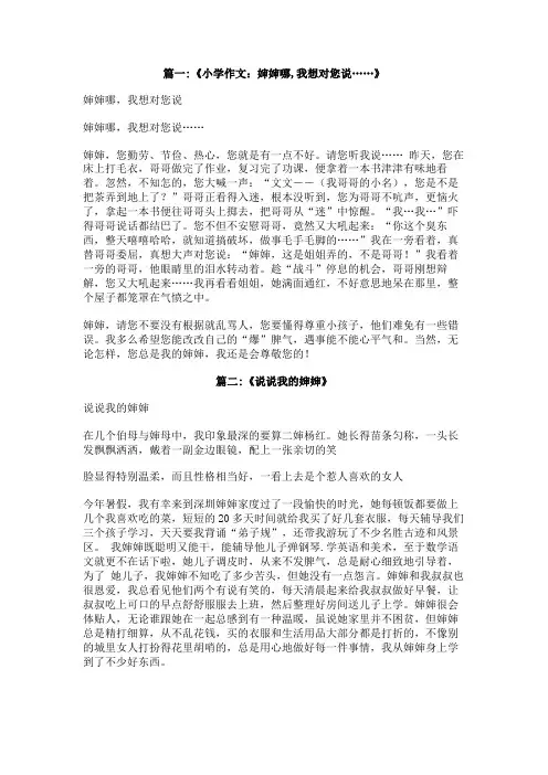 我的婶婶作文500字