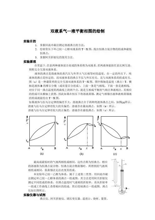 双液系气—液平衡相图的绘制