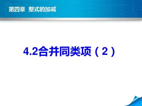 4.2合并同类项(2)