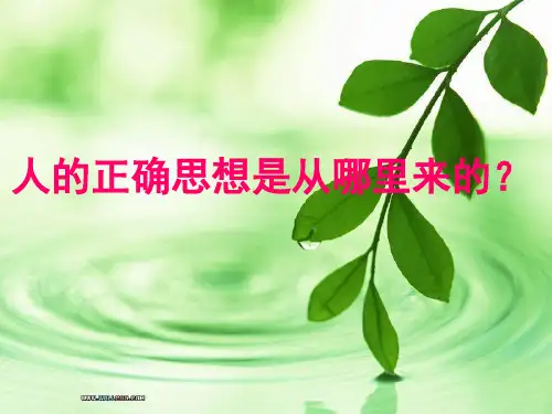 人的正确思想是从哪里来的？PPT