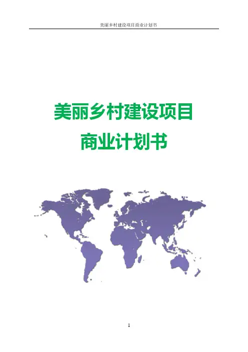 美丽乡村建设项目商业计划书