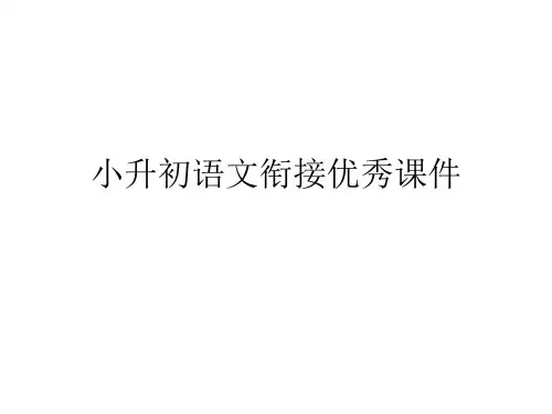 小升初语文衔接优秀课件