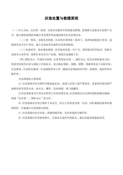 应急处置与救援原则.