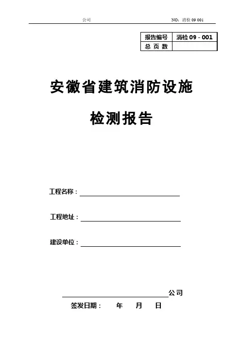 建筑消防设施检测报告