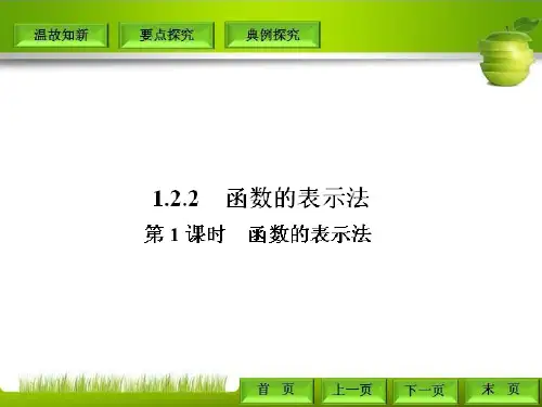 人教A版必修一1.2.2.1函数的表示