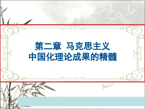 马克思主义中国化理论成果的精髓 PPT课件