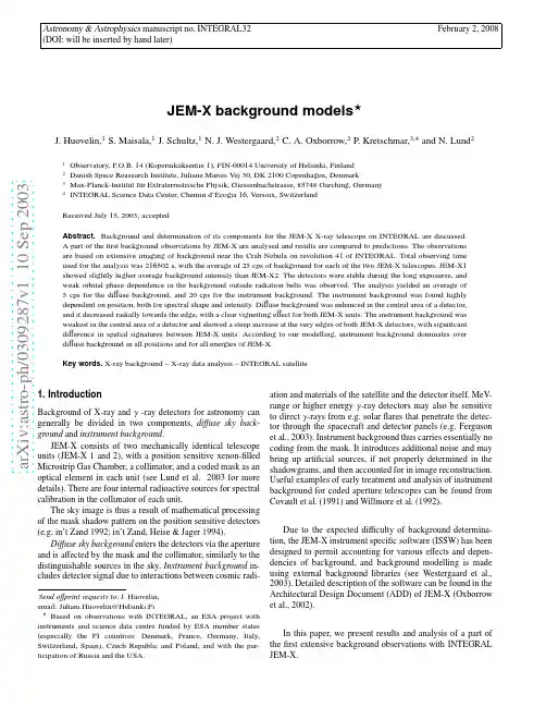 JEM-X background models